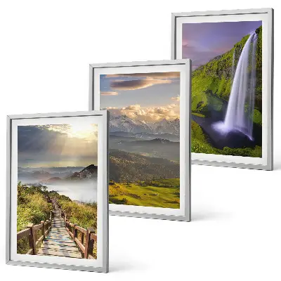 Cadre photo mural paysages de montagne avec cascade