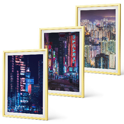 Cadre photo mural Lumières néon de la ville nocturne
