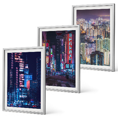 Cadre photo mural Lumières néon de la ville nocturne