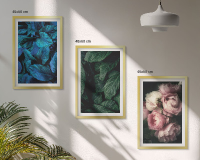 Cadre photo mural Feuilles, fleurs, couleurs différentes