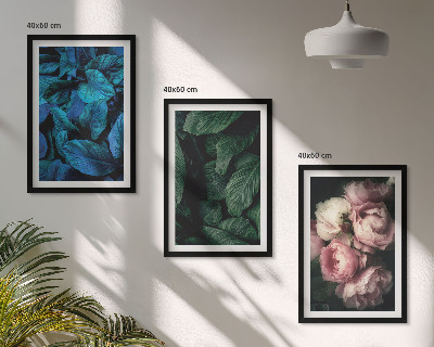 Cadre photo mural Feuilles, fleurs, couleurs différentes