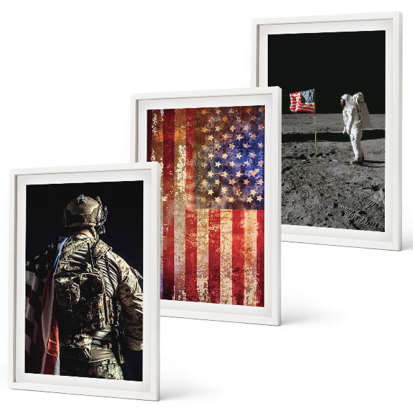 Cadre photo mural Symboles américains Drapeau des États-Unis