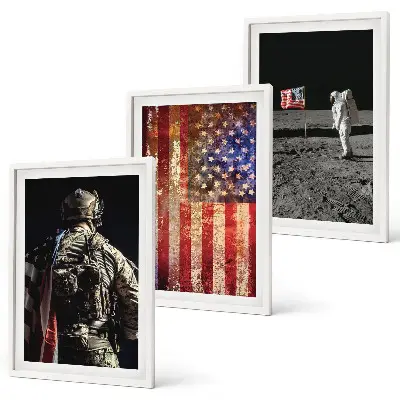 Cadre photo mural motif drapeau des États-Unis