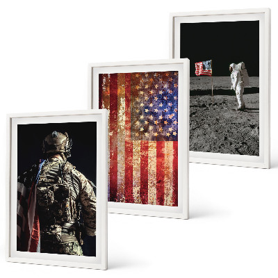 Cadre photo mural Symboles américains Drapeau des États-Unis