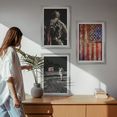 Cadre photo mural Symboles américains Drapeau des États-Unis
