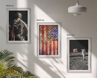 Cadre photo mural Symboles américains Drapeau des États-Unis