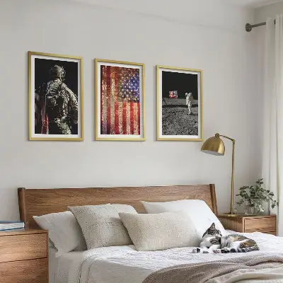 Cadre photo mural motif drapeau des États-Unis