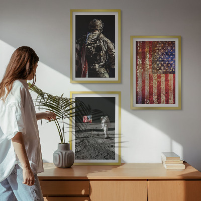 Cadre photo mural Symboles américains Drapeau des États-Unis
