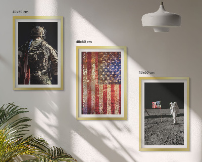 Cadre photo mural Symboles américains Drapeau des États-Unis