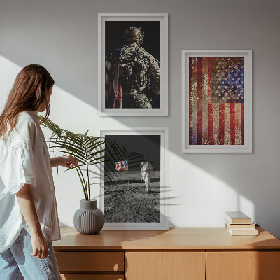 Cadre photo mural Symboles américains Drapeau des États-Unis