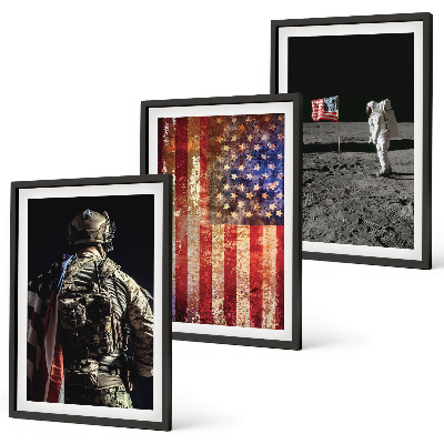 Cadre photo mural Symboles américains Drapeau des États-Unis