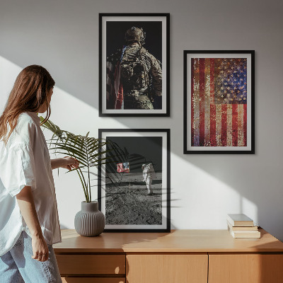 Cadre photo mural Symboles américains Drapeau des États-Unis