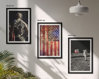 Cadre photo mural Symboles américains Drapeau des États-Unis