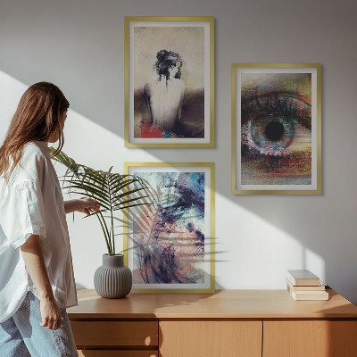 Cadre photo mural Portrait d'une femme aux émotions abstraites