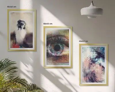 Cadre photo mural représentant le portrait d'une femme aux émotions abstraites
