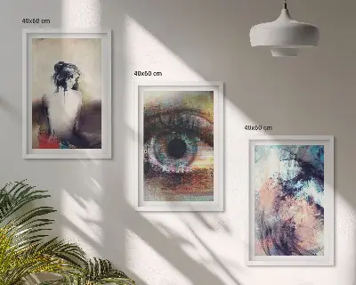 Cadre photo mural représentant le portrait d'une femme aux émotions abstraites