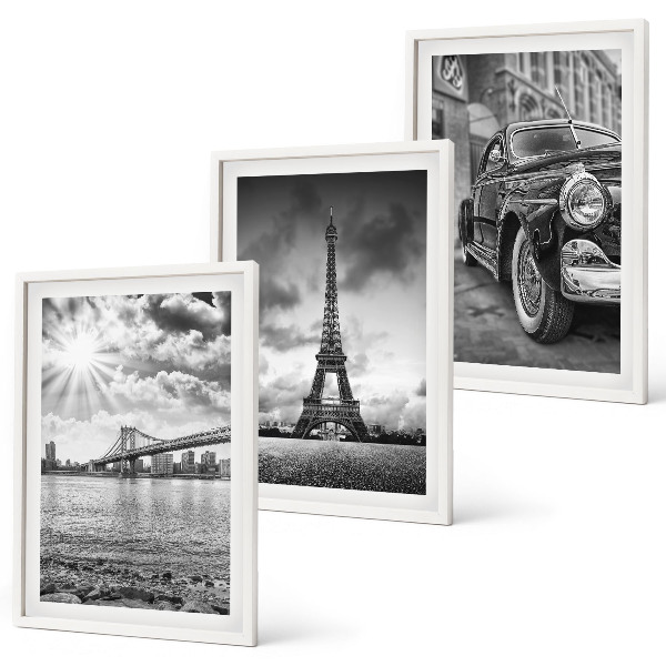 Cadre photo mural Vues de la ville, ponts, tour Eiffel