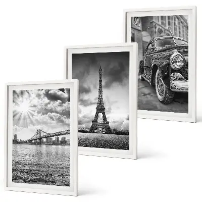 Cadre photo mural représentant des vues de la ville, des ponts et la tour Eiffel