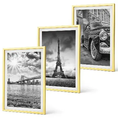Cadre photo mural représentant des vues de la ville, des ponts et la tour Eiffel