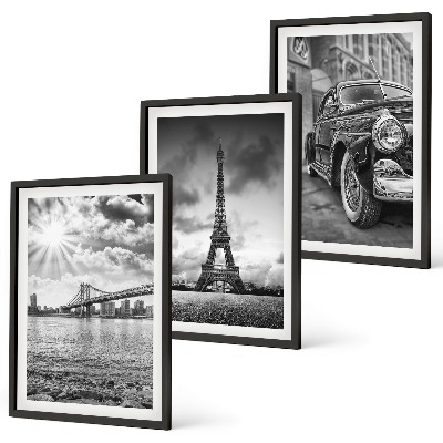 Cadre photo mural Vues de la ville, ponts, tour Eiffel