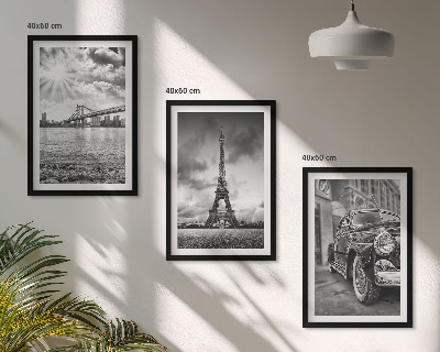 Cadre photo mural Vues de la ville, ponts, tour Eiffel
