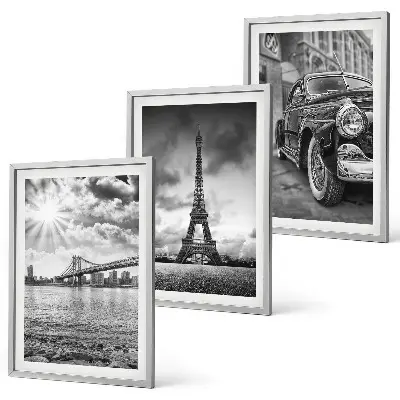Cadre photo mural représentant des vues de la ville, des ponts et la tour Eiffel
