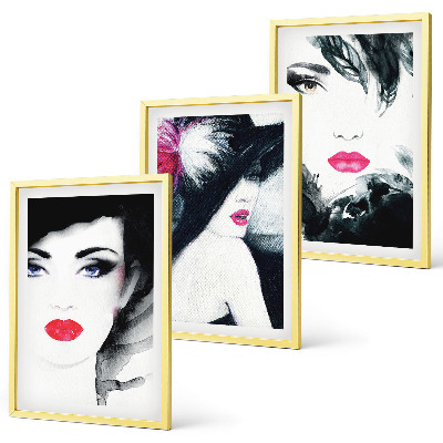 Cadre photo mural Portraits de femmes aux lèvres
