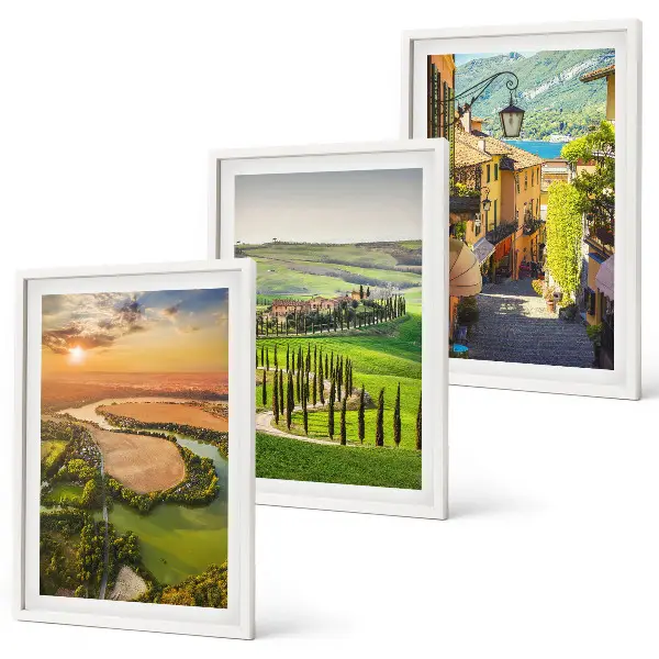 Cadre photo mural paysages italiens sur une rue fluviale