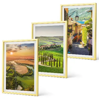 Cadre photo mural paysages italiens sur une rue fluviale