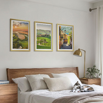 Cadre photo mural Paysages italiens rue fluviale