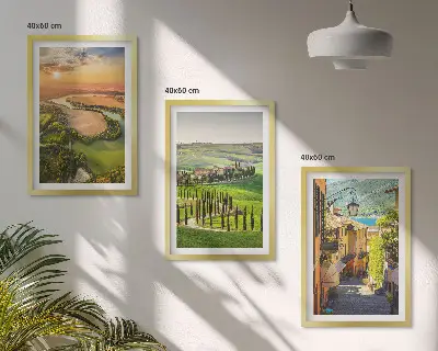 Cadre photo mural paysages italiens sur une rue fluviale