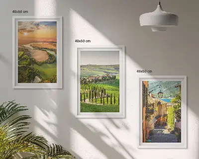 Cadre photo mural paysages italiens sur une rue fluviale