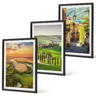 Cadre photo mural paysages italiens sur une rue fluviale