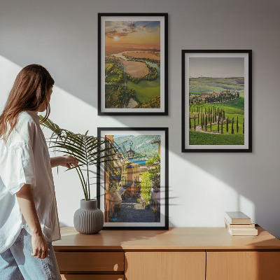 Cadre photo mural Paysages italiens rue fluviale