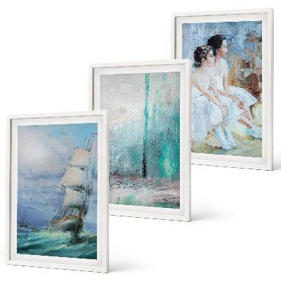 Cadre photo mural Danseuse abstraite de la mer sur un navire
