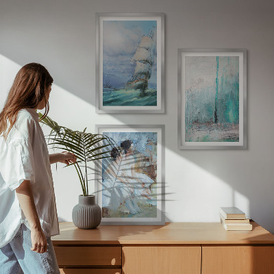 Cadre photo mural Danseuse abstraite de la mer sur un navire