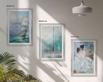 Cadre photo mural Danseuse abstraite de la mer sur un navire