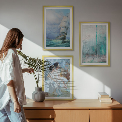 Cadre photo mural Danseuse abstraite de la mer sur un navire