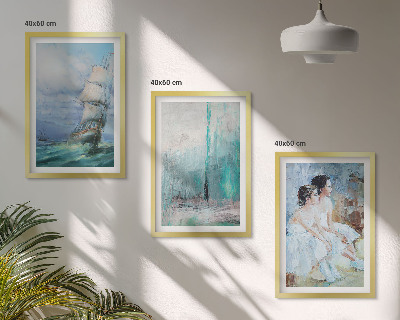 Cadre photo mural Danseuse abstraite de la mer sur un navire