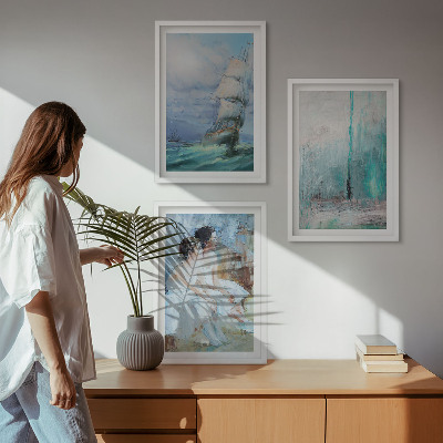 Cadre photo mural Danseuse abstraite de la mer sur un navire