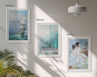 Cadre photo mural Danseuse abstraite de la mer sur un navire
