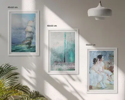 Cadre photo mural représentant une danseuse abstraite de la mer sur un navire