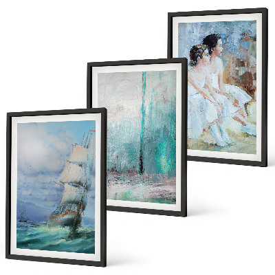 Cadre photo mural Danseuse abstraite de la mer sur un navire