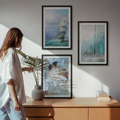 Cadre photo mural Danseuse abstraite de la mer sur un navire