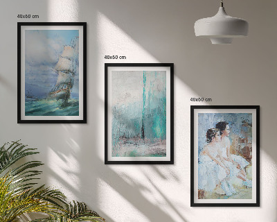 Cadre photo mural Danseuse abstraite de la mer sur un navire