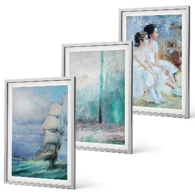 Cadre photo mural Danseuse abstraite de la mer sur un navire