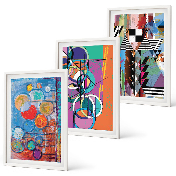 Cadre photo mural Géométrie de cercles abstraits colorés