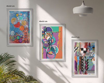 Cadre photo mural Géométrie de cercles abstraits colorés