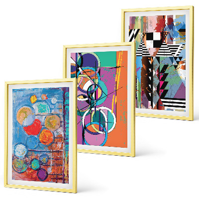 Cadre photo mural Géométrie de cercles abstraits colorés