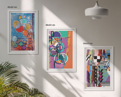 Cadre photo mural Géométrie de cercles abstraits colorés